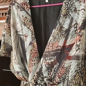 Lavender Brown Maxi Dress Large GUC